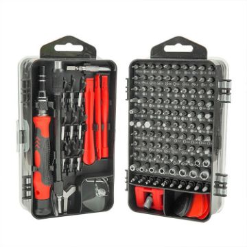 138 in 1 Mobile Phone & Clock Repair Screwdriver Set - Red - 1