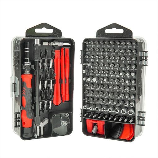 138 in 1 Mobile Phone & Clock Repair Screwdriver Set - Red - 1