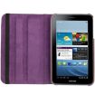 Purple Litchi Texture Leather Case with Holder for Galaxy Tab 3 (8.0) - 2