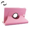 Litchi Texture Pink Leather Case for Galaxy Tab A 9.7 - 360 Rotating Holder - 1