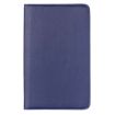Galaxy Tab E 9.6 Leather Case - Litchi Texture, 360 Rotation, Dark Blue - 2