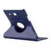Galaxy Tab E 9.6 Leather Case - Litchi Texture, 360 Rotation, Dark Blue - 6