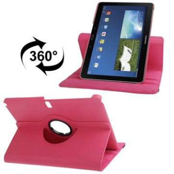Magenta 360 Rotatable Leather Case for Galaxy Note 10.1 (2014)/P600 - 1