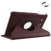 Litchi Texture Leather Case for Galaxy Tab E 9.6 - 360 Rotation, Coffee - 1