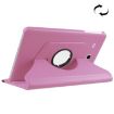 Pink Litchi Texture Leather Case with 360 Rotation for Galaxy Tab E 9.6 - 1