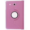 Pink Litchi Texture Leather Case with 360 Rotation for Galaxy Tab E 9.6 - 3