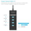 4 Ports USB 3.0 Hub Splitter, LED, 5Gbps Speed, BYL-P104, Black - 6