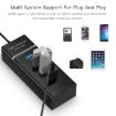 4 Ports USB 3.0 Hub Splitter, LED, 5Gbps Speed, BYL-P104, Black - 8