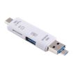 D-188 3 in 1 TF USB Micro USB Type-C Card Reader OTG Adapter White - 2