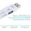 D-188 3 in 1 TF USB Micro USB Type-C Card Reader OTG Adapter White - 6