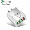 2 in 1 USB to 8 Pin Cable + 30W QC 3.0 Charger Set, US Plug (White) - 3