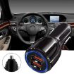 QC3.0 Dual USB Car Charger + 8 Pin Fast Charging Line Kit (Black) - 2