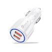 LZ-681 QC3.0 Dual USB & Type-C Fast Charging Car Kit - White - 2