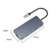 ORICO WB-6RJ 6 in 1 Type-C Transparent HUB - Compact USB-C Adapter - 4