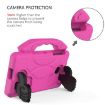 Galaxy Tab 4 7.0 T230/T231 Kids EVA Anti-Fall Cover with Stand (RoseRed) - 2