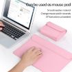 Rose Gold Litchi Pattern PU Leather Laptop Bag 13-14 inch Waterproof - 4