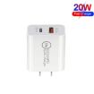 20W PD Type-C + QC 3.0 Fast Charger with USB to 8 Pin Cable US Plug - 2