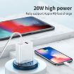 20W PD Type-C + QC 3.0 Fast Charger with USB-C to 8 Pin Cable US Plug - 6