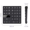 Wireless USB Numeric Keypad 35 Keys - Rechargeable Mini Numpad for Laptop - 3