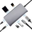 8 in 1 Type-C Hub: HDMI, 3 USB 3.0, RJ45, PD, SD/TF Slots Adapter - 4