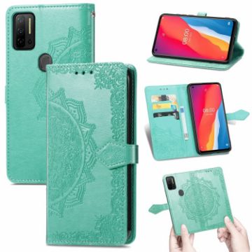 Ulefone Note 11 Plus Green Leather Case with Card Slot & Lanyard - 1