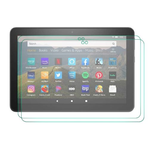 2 PCS Tempered Glass Protector for Amazon Fire HD 8/HD 8 Plus 2020 - 1