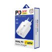40W Dual Port PD/Type-C Fast Charger with Cable, EU Plug (Black) - 7