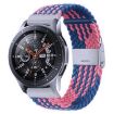 Samsung Galaxy Watch 4/5 20mm Nylon Braided Metal Buckle Band (Z Blue Pink) - 1