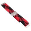 Samsung Galaxy Watch 4/5 20mm Nylon Braided Metal Buckle Band (Z Black Red) - 2