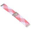 Samsung Galaxy Watch 4/5 20mm Nylon Braided Metal Buckle Band Pink White - 2