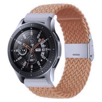 Samsung Galaxy Watch 4/5 20mm Nylon Braided Metal Buckle Band Gold - 1