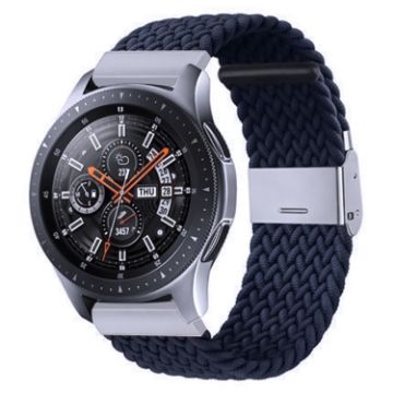 Samsung Galaxy Watch 4/5 20mm Nylon Braided Metal Buckle Band - Charcoal - 1