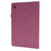 Samsung Galaxy Tab A8 10.5 2021 Rose Red Flip Fabric PU Leather Case - 3