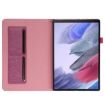 Samsung Galaxy Tab A8 10.5 2021 Rose Red Flip Fabric PU Leather Case - 5