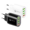 QC-04 Multi-Port Charger: QC3.0 + 3 USB2.0, 3A USB to 8 Pin Cable, EU Plug - 2