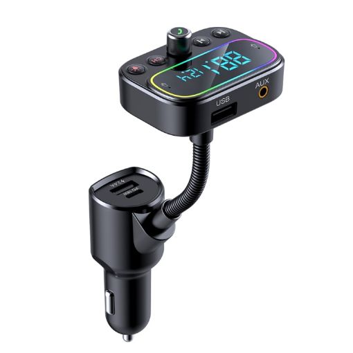T67 Bluetooth 5.0 Car MP3 Player FM Transmitter Wireless AUX Adapter - 1