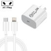 AU-20W PD USB-C Travel Charger + USB-C to 8 Pin Cable, AU Plug, 2m - 1