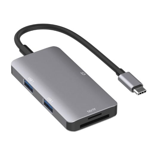 5 in 1 Data Hub Adapter with SD/TF/CF Card & Dual USB3.0 Ports - 1