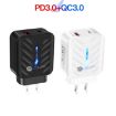 PD03 20W USB Charger with USB to 8 Pin Cable, US Plug, Black - 2