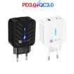 PD03 20W USB Charger with Type-C to 8 Pin Cable, EU Plug, Black - 2
