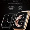 Q19 Pro Smartwatch Gold+Burgundy - 1.69" IP67 Waterproof Wearable - 6