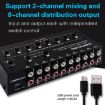 2 In 8 Out RCA Audio Signal Switch Distributor - Frequency Selector - 4