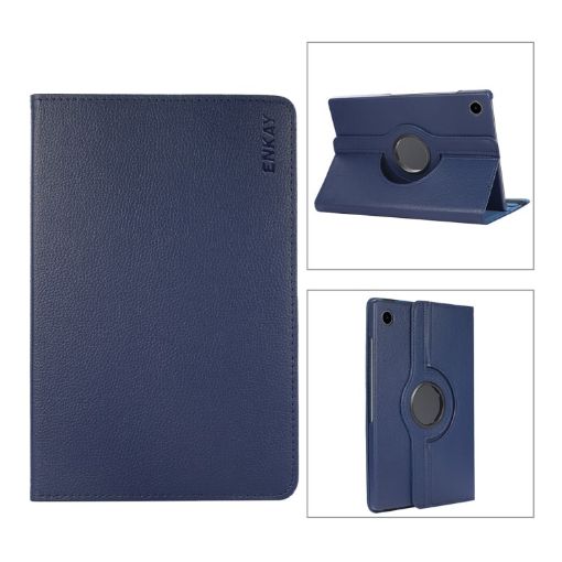 Samsung Galaxy Tab A8 10.5 2021 X200/X205 360 Leather Case Blue - 1