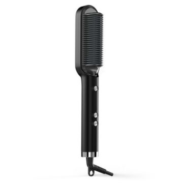 K-SKIN KD380 Hair Straightener & Curler Comb Brush, EU Plug, Black - 1