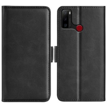 Ulefone Note 10 Black Leather Phone Case with Dual-Side Magnetic Buckle - 1