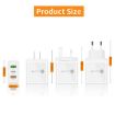 45W PD25W + 2x QC3.0 USB Charger with USB to 8 Pin Cable, US Plug, Black - 7