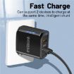 36W Dual Port QC3.0 USB Charger, Dual 18W Output, US Plug, Black - 4