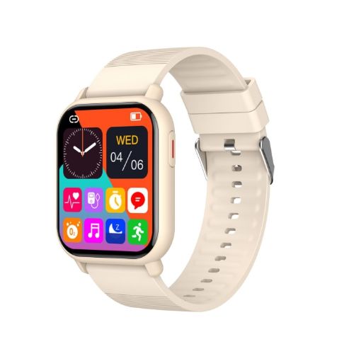 ZW32 Smart Watch - 1.85" Color Screen, Heart Rate & BP Monitor (Gold) - 1