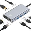 JUNSUNMAY 7-in-1 USB-C Hub: 4K HDMI, VGA, Ethernet Docking Station - 1