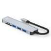 JUNSUNMAY 6 in 1 USB-C Hub: 4K HDMI, SD/TF Card Reader Docking Station - 8